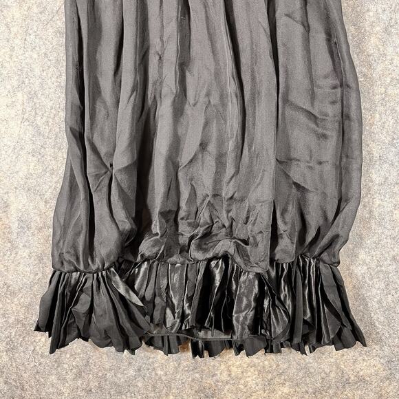 Rebecca Taylor Dress Size 2‎ Womens Black Silk Sheer Slip 2 Piece Layer Y2K - Picture 4 of 12